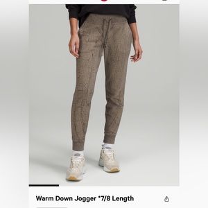 Lululemon warm down under jogger